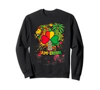 JAM-IRISH Half Jamaican Half Irish Lion Shamrock Streetwear Sweatshirt
