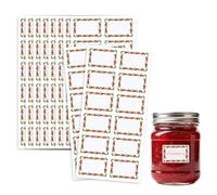 Jam Jar Labels, 120Pcs Jam Labels for Jars Self Adhesive Easy Peel Food Label with Easy Write Surface Waterproof Freezer Chutney Label for Kitchen Food Bottle Preserves Containers, 45 x 67mm
