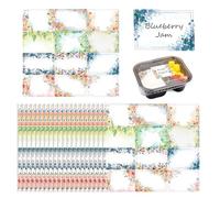 Jam Jar Labels 240 Pcs, Jam Labels for Jars Easy Peel Off Self Adhesive Waterproof Food Stickers Writeable Sticky Decorative Spice Jar Tags for Kitchen Containers Jams Preserves Bottle (40 X 60 mm)