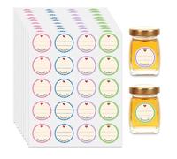 Jam Jar Labels Self Adhesive Easy Peel, 200pcs Jam Labels for Jars Easy Peel Off Decorative Sticky Label Stickers for Food Bottle