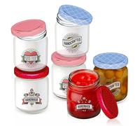 Jam Jars Glass Preserve Pots Homemade Pickles Chutney Honey 200ml 6x