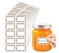 Jam Labels for Jars, 100 Pcs Jam Jar Labels Self Adhesive Easy Peel, Waterproof Food Label Stickers Freezer with Easy Write Surface for Kitchen Food Bottle Preserves Containers (45 x 67mm)
