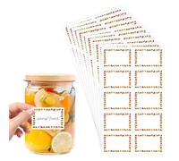 Jam Labels for Jars, 100Pcs Jam Jar Labels Self Adhesive Easy Peel Waterproof Food Label Stickers Decorative Freezer Labels with Easy Write Surface for Kitchen Food Bottle Preserves Containers