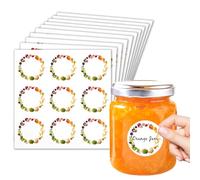 Jam Labels for Jars, 108Pcs Jam Jar Labels Self Adhesive Easy Peel, Waterproof Food Label Stickers Freezer with Easy Write Surface for Kitchen Food Bottle Preserves Containers