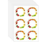 Jam Labels for Jars Easy Peel Off 72 Pcs Self Adhesive Jam Jar Labels,Waterproof Food Labels Stickers Writeable Sticky Decorative Jar Tags for Kitchen Food Bottle Containers Jams Preserves-6CM/2.36IN