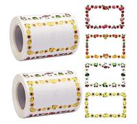 Jam Labels for Jars - Food & Freezer Labels, Self-Adhesive, Decorative, Removable (250 Sheets)