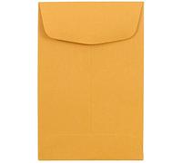 JAM Paper #4 Coin Envelopes - 3" x 4 1/2" - Brown Kraft/Manila - 100/pack
