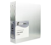 JAM Paper Aluminium 2 inch Binders - Silver Aluminum 3 Ring Binder - Sold Individually