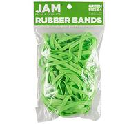 JAM PAPER Durable Rubber Bands - Size 64 - Green Multi-Purpose Rubberbands - 100/Pack