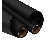 JAM PAPER Gift Wrap - Matte Wrapping Paper - 2.32 Sq M - Matte Black - 2/Pack