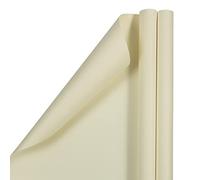 JAM Paper Gift Wrap - Matte Wrapping Paper - 50 Sq Ft Total (30 in x 10 Ft Each) - Matte Ivory - 2 Rolls/Pack