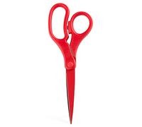 JAM PAPER Multi-Purpose Precision Scissors - 203.2 mm - Red - Ergonomic Handle & Stainless Steel Blades - Sold Individually