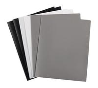 JAM Paper Plastic 2 Pocket POP Folders - Durable School Folders - Assorted Business Colors - 6/Pack