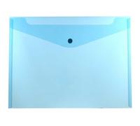 JAM Paper Plastic Envelopes with Snap Closure - Letter Booklet - 9 3/4 x 13 - Blue - 3/Pack