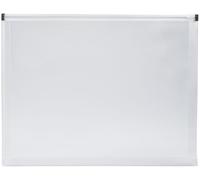 JAM Paper Plastic Envelopes with Zip Closure for Paper Storage - Letter Booklet - 9 3/4 x 13 - Clear - 3/Pack
