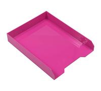 JAM PAPER Stackable Paper Trays - Pink - Desktop Document, Letter, & File Organizer Tray - Sold Individually