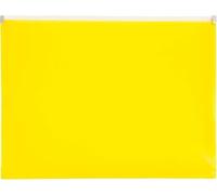 JAM Paper Zip Plastic Envelopes - Letter Binder - 24.6 x 33 - Yellow - Pack of 3