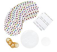 Jam Pot Covers (1lb) with Elastic Rubber Bands & Labels | Complete Sealing Pack for Preserving Jams | Jar Covers for Jams, Chutneys & Jellies