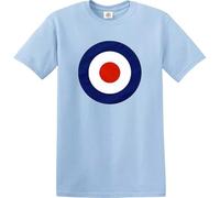 Jam Scooter RAF Logo T-Shirt for Men - Cotton Casual MOD Mens T-Shirt for Gift (Maroon, L)