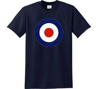 Jam Scooter RAF Logo T-Shirt for Men - Cotton Casual MOD Mens T-Shirt for Gift (Navy, M)