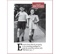 Jam & Toast, Brother from Sister Birthday Card, "My Sister Says! Funny and Humorous Greetings, Black & White