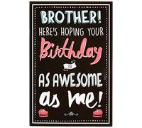 Brother Birthday Card Funny, Birthday Card For Brother, Happy Birthday Brother Card, Brother Birthday Card For Him, Awesome, Brother, Greetings Card, 159x235mm