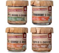 Jam Variety Selection - Unique Flavours: Pumpkin & Chestnut, Fig Orange & Anise, Strawberry & Chilli, Apple Raisin & Cinnamon. Perfect for Cheese Pairing - Pack of 4 x 180g