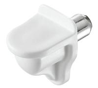JAM2DAY 12 x Shelf Support Studs Pegs for Standard 5 mm Hole - Strong 60kg Load Capacity… (White with Steel Peg)
