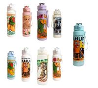 Jamaah Everyday Essentials Italian Brainrot Water Bottle 700ml with carry strap and secure flip lock lid for Kids & Adults, Tralalero Tralala- Inspired, Bottles, Gifts for Fans (Blue Tung Tung Sahur)