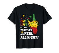 Jamaica 1 Love Reggae Caribbean Together & Feel Alright T-Shirt