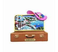 Jamaica 3D Suitcase Refrigerator Magnet Resin Travel Souvenirs,Handmade Home & Kitchen Decoration Jamaica Fridge Magnet Collection Gift