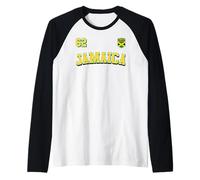 JAMAICA 62 Independence Day 2024 Jamaican Flag Jersey Raglan Baseball Tee