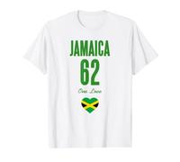 Jamaica 62 One Love Independence Jamaican Flag Carnival Value Graphic T-Shirt, Men, White, S
