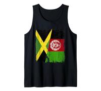 Jamaica Afghanistan Half Flag Jamaican Afghan Heritage Tank Top