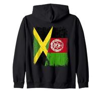 Jamaica Afghanistan Half Flag Jamaican Afghan Heritage Zip Hoodie