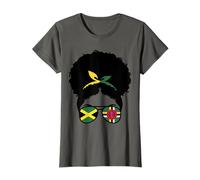 Jamaica and Dominica Mix Afro Hair Jamaican Dominican Roots T-Shirt