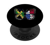 Jamaica and Panama Butterfly Half Jamaican Panamanian Roots PopSockets Adhesive PopGrip