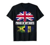 Jamaica Barbados Mix Heritage Proud of Roots Jamaican Bajan T-Shirt