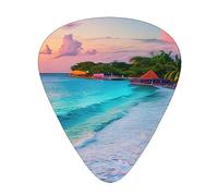 Jamaica Beach Exceptional Guitar Pick - All-Over Print on One Side - ABS Material - Various Thickness for a Varied Music Experience - Ideal for Guitars and Ukuleles, Guitar Picks