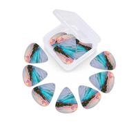 Jamaica Beach print Guitar Picks 12 Pack, Mixed (0.46-0.96mm) with Storage Case for Guitar,ukulele