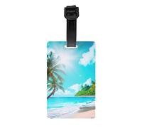 Jamaica Beach Print Luggage Tag for Suitcases Identification Travel Bag Tags Easy-to-Identify Labels Set