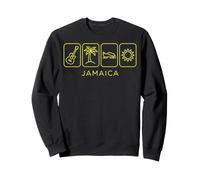 Jamaica Bobsled Palm Tree Sun Vacation Island Design Sweatshirt