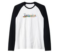 Jamaica Caribbean Island Reggae Culture Tie Dye Vintage Raglan Baseball Tee