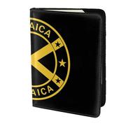 Jamaica Coat Of Arms Print Stylish Men Women 5.5 Inch Passport Travel Document Wallet For Secure Storag, Black, One Size