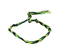 Jamaica Coloured Braided Bracelet - Friendship Bracelet Reggae Colours of the Caribbean - Adjustable Wristband Bob Marley