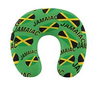 Jamaica Country Flag, Jamaican Flag Travel Neck Pillow U Shape For Head And Neck Support Pillow Memory Foam Headrest For Car Office Sleeping