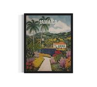 Jamaica Countryside Unframed Wall Art Poster Print, Rural Landscape, Heritage Artwork Culture Decor Travel Poster Vintage Art Work for Living Room and Bathroom A3 (Jamaica, 20" L x 16" W, Unframed)