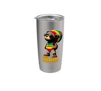 Jamaica Cute Rasta Teddy Bear Jah Bless Reggae Roots Stainless Steel Insulated Tumbler