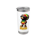 Jamaica Cute Rasta Teddy Bear Jah Bless Reggae Roots Stainless Steel Insulated Tumbler