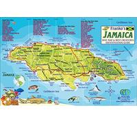 Jamaica Dive Map & Coral Reef Creatures Guide Franko Maps Laminated Fish Card